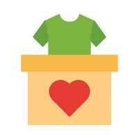 Clothes Donation Vector Flat Icon For Personal And Commercial Use.