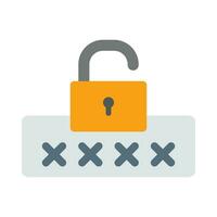 Broken Password Vector Flat Icon For Personal And Commercial Use.