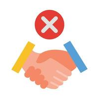 No Shake Hands Vector Flat Icon For Personal And Commercial Use.