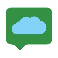 Cloud Messaging Vector Flat Icon For Personal And Commercial Use.