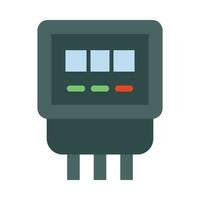 Electric Meter Vector Flat Icon For Personal And Commercial Use.