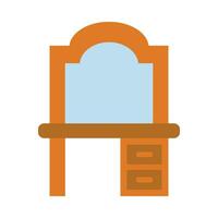 Dressing Table Vector Flat Icon For Personal And Commercial Use.