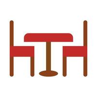 Dining Table Vector Flat Icon For Personal And Commercial Use.