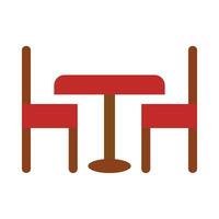 Dining Table Vector Flat Icon For Personal And Commercial Use.