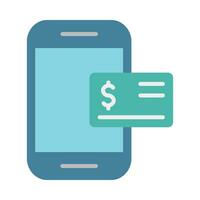 móvil bancario vector plano icono para personal y comercial usar.