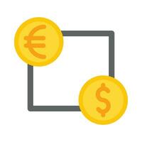 dinero intercambiar vector plano icono para personal y comercial usar.