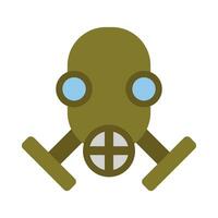 Gas Mask Vector Flat Icon For Personal And Commercial Use.