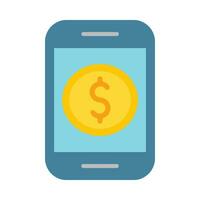 Mobile Pay Vector Flat Icon For Personal And Commercial Use.