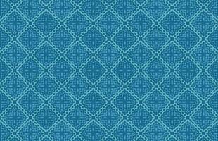 Blue square geometric fabric design pattern vector