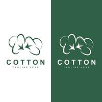 Cotton Logo Plant Design Vector Templet Symbol