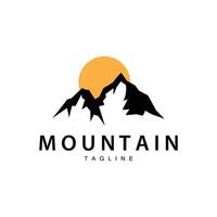 Mountain Logo Simple Design Adventure Model Silhouette Landscape Simple Modern Style Brand Product Business vector