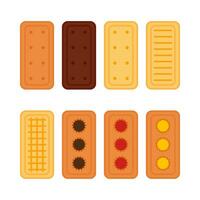 Biscuit Cookies Sweet Flat Illustration vector