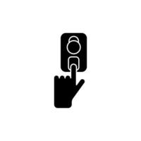 Scan finger concept line icon. Simple element illustration.Scan finger concept outline symbol design. vector