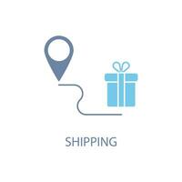 shipping concept line icon. Simple element illustration. shipping concept outline symbol design. vector