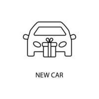 new car concept line icon. Simple element illustration. new car concept outline symbol design. vector
