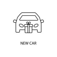 new car concept line icon. Simple element illustration. new car concept outline symbol design. vector