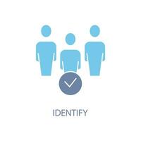 identify concept line icon. Simple element illustration.identify concept outline symbol design. vector