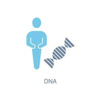 DNA concept line icon. Simple element illustration.DNA concept outline symbol design. vector