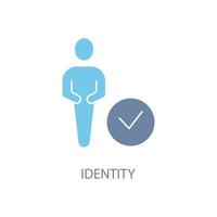 identity concept line icon. Simple element illustration.identity concept outline symbol design. vector