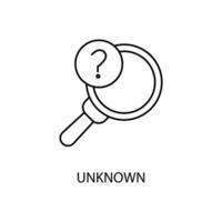 unknown concept line icon. Simple element illustration.unknown concept outline symbol design. vector