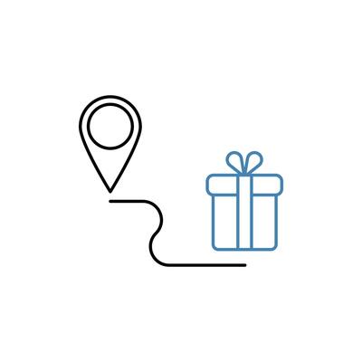shipping concept line icon. Simple element illustration. shipping concept outline symbol design.