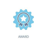 award concept line icon. Simple element illustration. award concept outline symbol design. vector