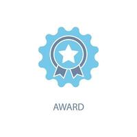 award concept line icon. Simple element illustration. award concept outline symbol design. vector