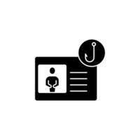 Identity theft concept line icon. Simple element illustration.Identity theft concept outline symbol design. vector