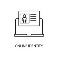 online identity concept line icon. Simple element illustration.online identity concept outline symbol design. vector