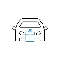 new car concept line icon. Simple element illustration. new car concept outline symbol design. vector