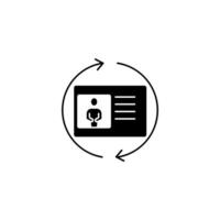 Change id concept line icon. Simple element illustration.Change id concept outline symbol design. vector