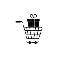 purchase gift concept line icon. Simple element illustration. purchase gift concept outline symbol design. vector