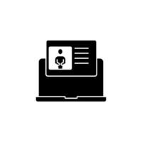 online identity concept line icon. Simple element illustration.online identity concept outline symbol design. vector