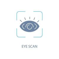 Eye Scan concept line icon. Simple element illustration.Eye Scan concept outline symbol design. vector