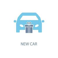 new car concept line icon. Simple element illustration. new car concept outline symbol design. vector