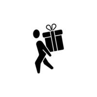 send gift concept line icon. Simple element illustration. send gift concept outline symbol design. vector