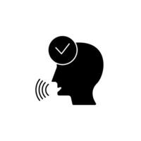 voice recognition concept line icon. Simple element illustration.voice recognition concept outline symbol design. vector