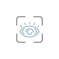 Eye Scan concept line icon. Simple element illustration.Eye Scan concept outline symbol design. vector