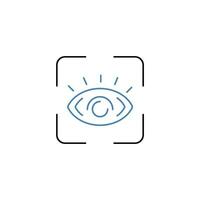 Eye Scan concept line icon. Simple element illustration.Eye Scan concept outline symbol design. vector