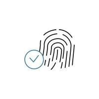 biometric concept line icon. Simple element illustration.biometric concept outline symbol design. vector