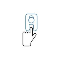 Scan finger concept line icon. Simple element illustration.Scan finger concept outline symbol design. vector