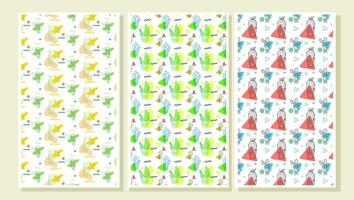 cactus seamless pattern, Seamless pattern with cute cactus on a summer background abstract. Vector illustration.