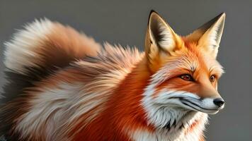 AI generated Enchanting Red Fox Amidst Winter's Embrace, A Snowy Woodland Tale photo