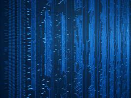 AI generated Blue digital binary data on computer screen background. binary code background . abstract blue background photo