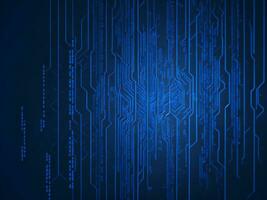 AI generated Blue digital binary data on computer screen background. binary code background . abstract blue background photo