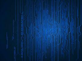 AI generated Blue digital binary data on computer screen background. binary code background . abstract blue background photo