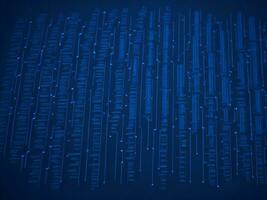 AI generated Blue digital binary data on computer screen background. binary code background . abstract blue background photo