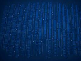 AI generated Blue digital binary data on computer screen background. binary code background . abstract blue background photo