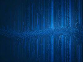 AI generated Blue digital binary data on computer screen background. binary code background . abstract blue background photo