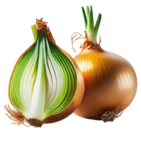 AI generated onions isolated on transparent background png